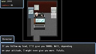 A big-cocked monster fucks the anime girl's tits and ass