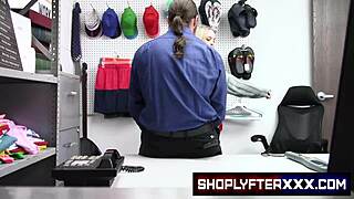 Catching shoplifter in sneaker store leads to kinky encounter