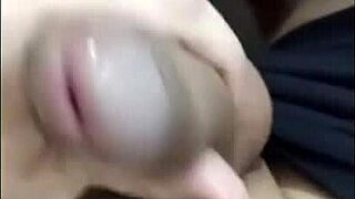 Secretly sucking a cock in a homemade video