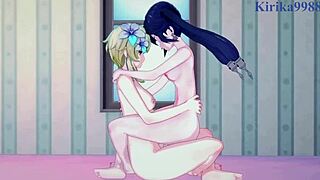 Genshin Impact hentai featuring intense futanari and lesbian scenes