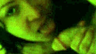 Anna Maria, a hot milf gives a great blowjob to her husband in this retro video