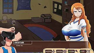 Sailor Nami and Marines in steamy One Piece hentai