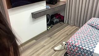 Spying on my step sister while she gets dressed