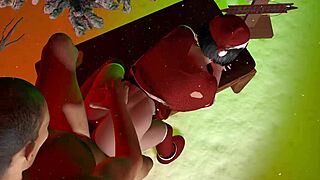 Beautiful anime girl’s Christmas wish comes true in 3D porn video