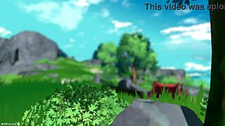 Hentai animation of Amber and Aether from Genshin Impact