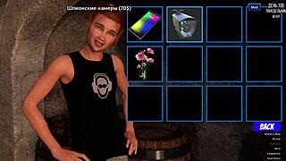 Hentai game with hot big boobed MILF and cunilingus scene