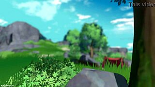 Hentai animation of Amber and Aether from Genshin Impact