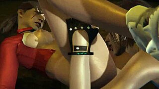 Futa Resident Evil: Claire gets creampied by Jill in 3D