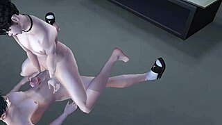 3D Yaoi game with big ass slut and anal sex