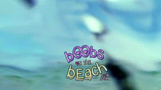 European hotties get naughty in topless beach interviews