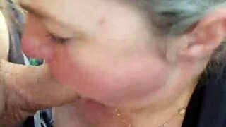 Natural tits and a shaved pussy get a facial in this homemade video