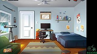 Jenny the housewife gets some attention from her husband in a cartoon adult game