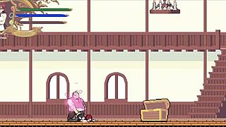 Beautiful anime girl seduces men on the street in this Japanese porn game