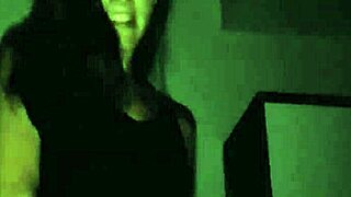 Horny brunette gets wild on a public street date