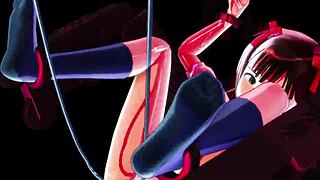 Haruka 09's sensual string and pull game in 3D adult cartoon