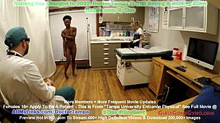 Black doctor humiliates athletic teen in gyno exam