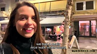 Beautiful cowgirl ride and doggystyle anal sex in Athens with Jamie Sex Vlog