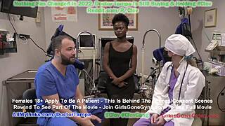 Black doctor humiliates athletic teen in gyno exam