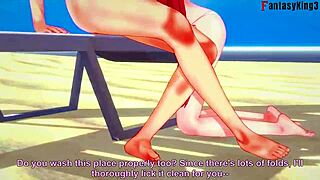 Yae Miko's beach bikini adventure in Genshin Impact
