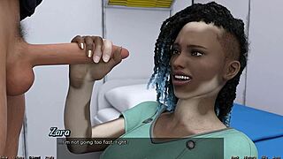 Black beauty gets cum in her mouth in a space adventure