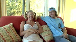 Tessa Taylor, an 18-year-old with natural tits, gives a hardcore blowjob and rides a big cock