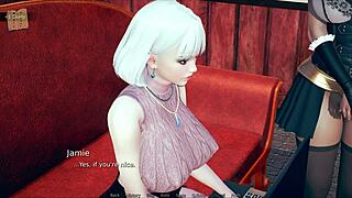 3D animated game with anime style fat girls with big boobs
