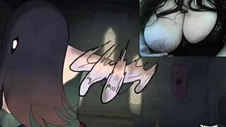 Oiled up BBW gets dominated by a femdom demon girl