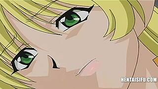 Titty fuck and cumshot in this uncensored hentai video
