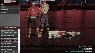 Anime lesbian threesome with gangbang ending