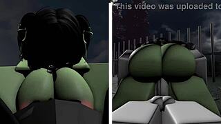 Roblox game with zombie porn and anime-style graphics