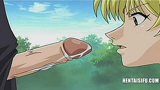 Titty fuck and cumshot in this uncensored hentai video