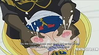 Titty fuck and cumshot in this uncensored hentai video