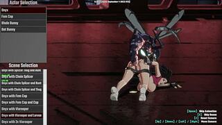 Anime lesbian threesome with gangbang ending