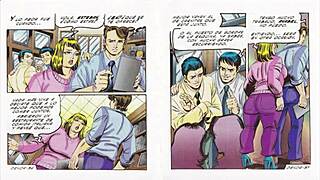 A cartoon of a Mexican comic book called Gordita and Gorda features a plus size heroine who enjoys herself
