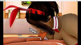 A naked bunny zombie is back on the breeding island in this Japanese hentai game