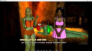 A naked bunny zombie is back on the breeding island in this Japanese hentai game