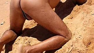 Lady Silva shows off her gay ass outdoors