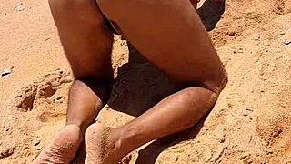 Lady Silva shows off her gay ass outdoors