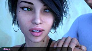 Beautiful 3D animated video of a MILF in action