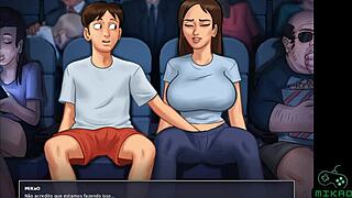 Outdoor sex with stepmother in public - Summertime saga