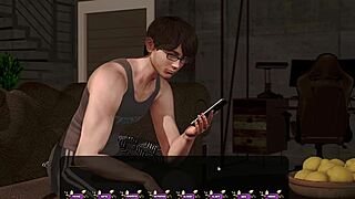 3D animated bodybuilder gets pale carnations part 37