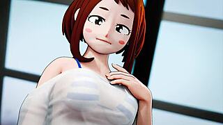 3D animated Ochaco Uraraka hero recruitment drive