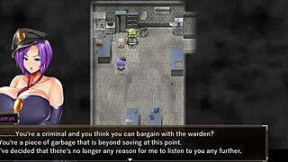 Animated threesome featuring a prison babe, a monster cock, and a rough thug