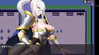 Ecchi dating game with commented gameplay: Busty hentai star in action