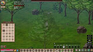Real-life play 2: Survival in the animated porn game with an anime-style girl in a cage
