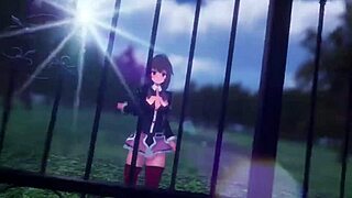 Konuba the cartoon is a hentai with deepthroat and creampie scenes