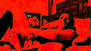 Gay solo scene with a devilish twist