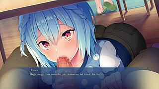 The second part of Secret stay home: sucking me off under the table