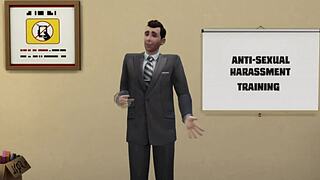Boss shows porn at work to his employees in this The Office parody