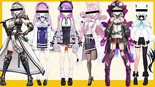 3D animated Hololive girls dance to Pokémon theme song
